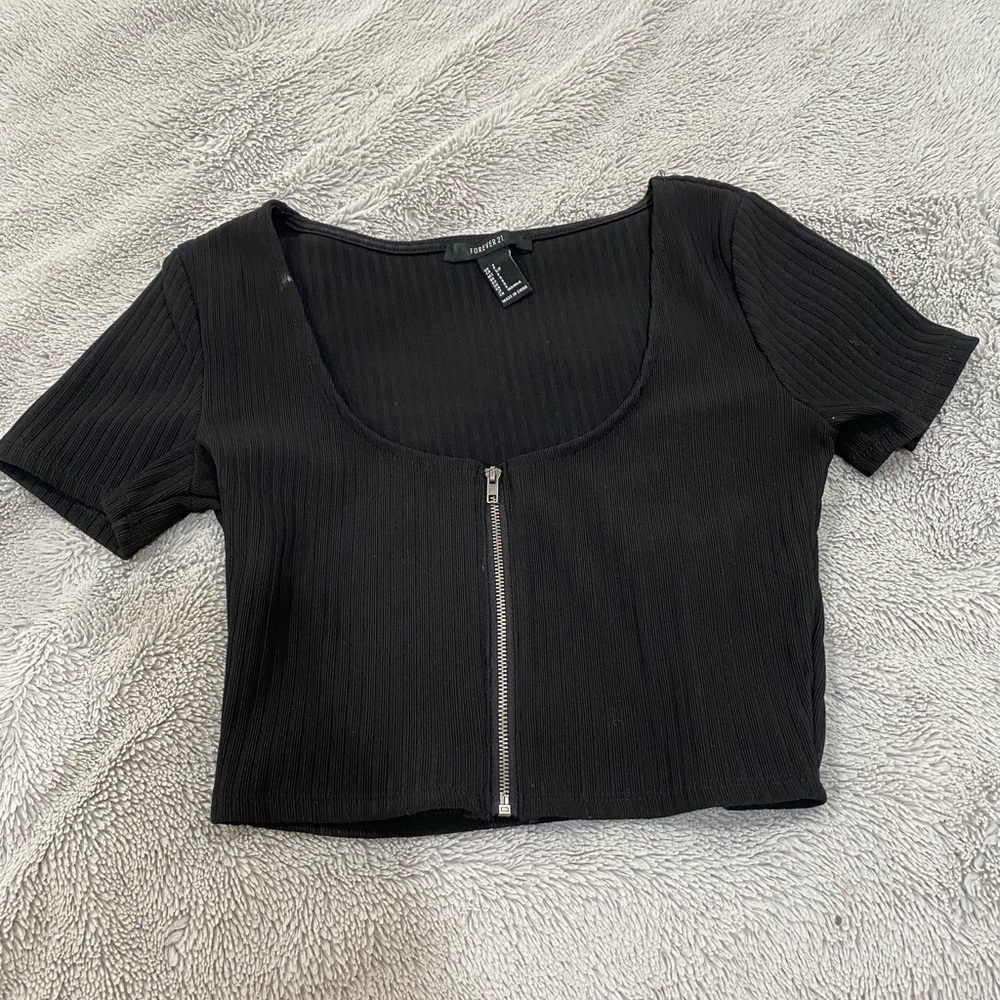 Forever 21 zip down top